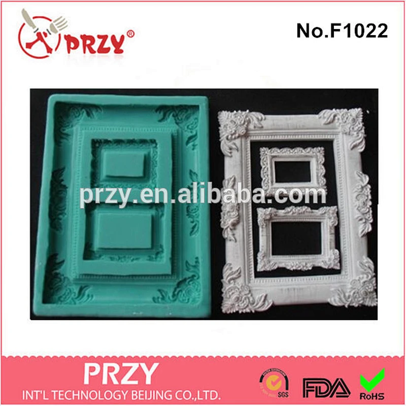 F1022 frame silicone handmade fondant mold frame mould silicone for cake decoration
