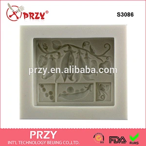 S3086 Wholesale Custom Sweet Pea Silicone Soap Mold