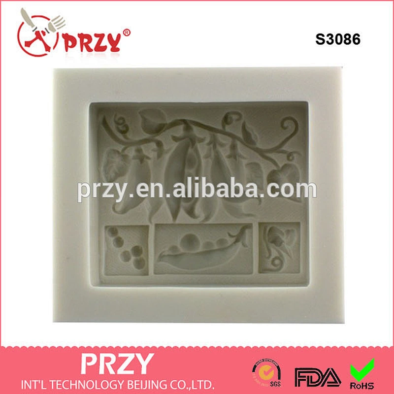 S3086 Wholesale Custom Sweet Pea Silicone Soap Mold