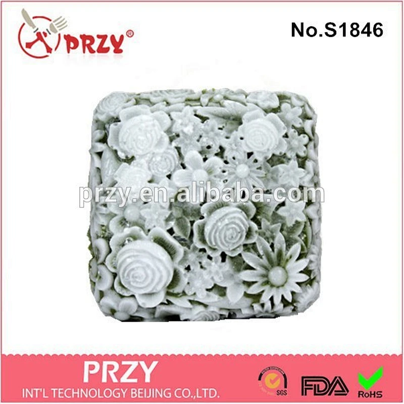 S1846 PRZY 2015 newest chinese Handmade flower silicone soap molds