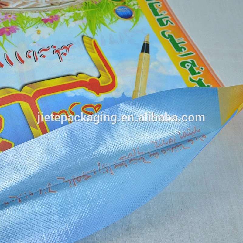 PP polypropylene woven rice packing bags 20kg 25kg with colorful printing