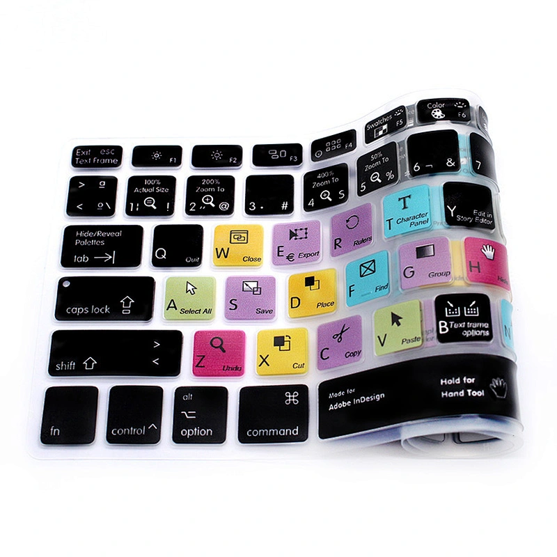 shortcuts keyboard skin for Ado be InDesign For macbook Pro Keyboard Protector for macbook pro retina display