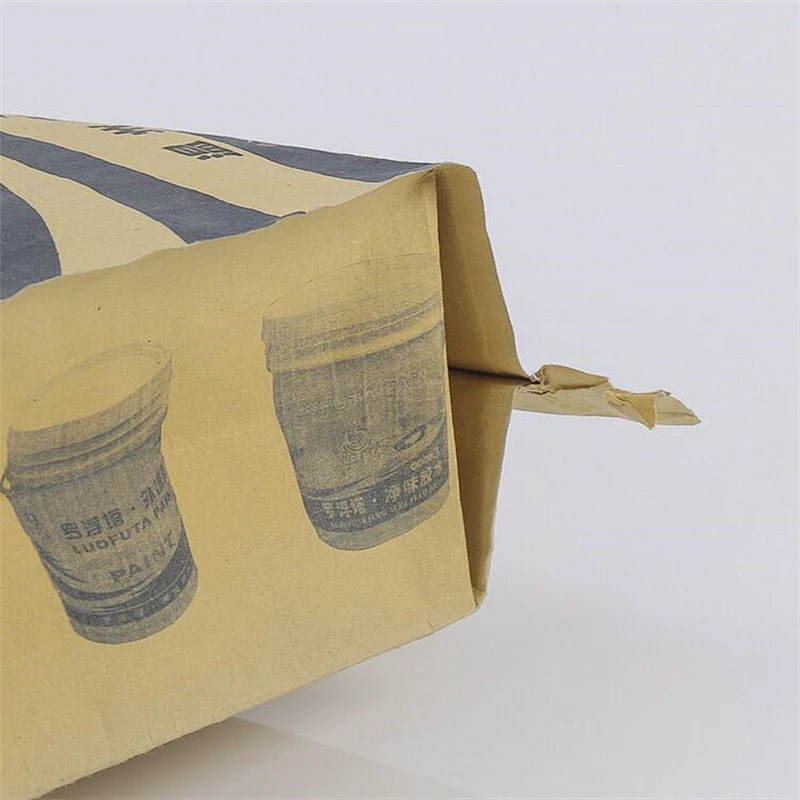 Custom industrial use paper plastic compound bag with valve port