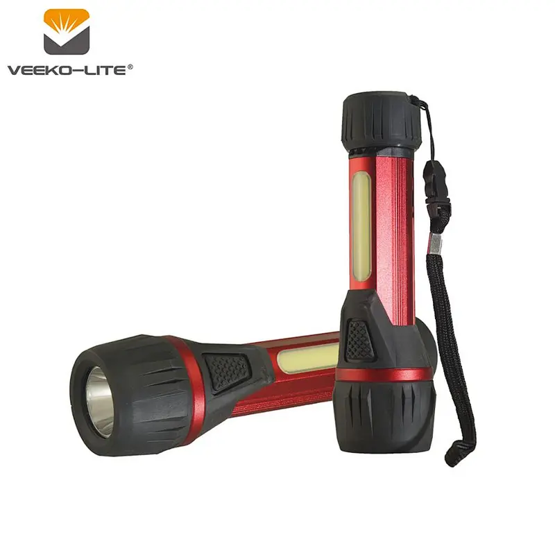 2AA BATTERY ALUMINIUM 1W LED +3W COB MAGNETIC FLASHLIGHT 2018 HOT SALE 115 LUMENS