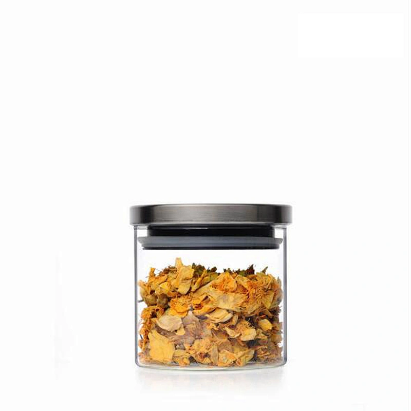Transparent multifunctional seal glass pot with PP stainless steel cover for food
