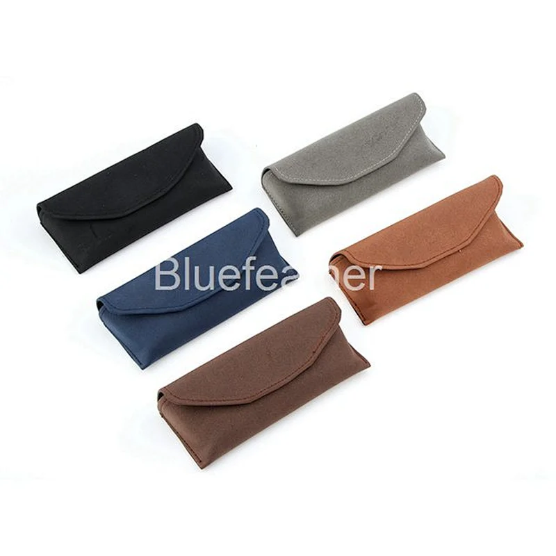 Unisex Style Monocolor Suede Sunglasses Case