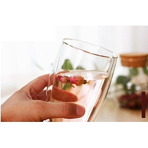 2018 Latest Creative Egg Shape 350 ML  Double Water Cup With Bamboo Cover For Club Restaurant