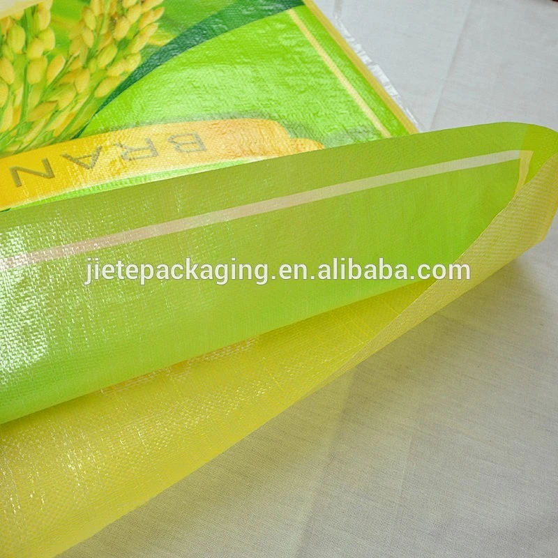 100% virgin polypropylene transparent recyclable bopp pp woven rice, grain packaging materials sacks bags 50kg