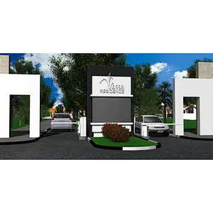 Parking lot car number plate recognition with HD camera and traffic barrier gate