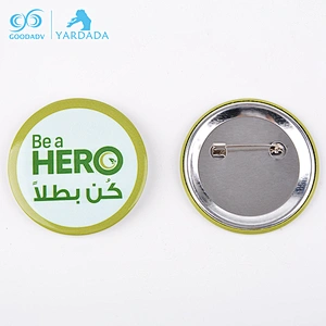 Factory Manufacture Lovely Colorful Metal Tinplate Button Badges