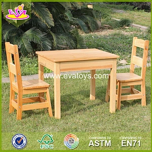2018 New design wooden chairs and table set children wooden chaits and table set baby wooden chairs and table set W08G72