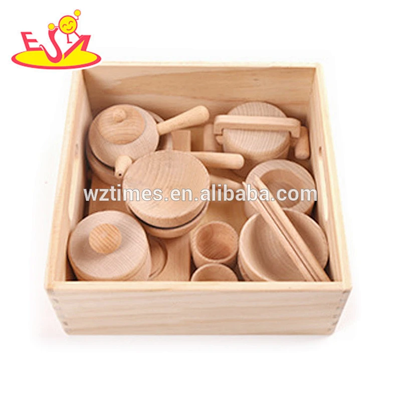 2018 großhandel neue design holzrollenspielzeug kinder natürliche holzrollenspielzeug lustiges kind holzrollenspielzeug W10B178