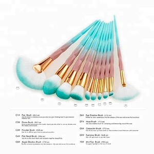 Newest Bamboo Design Handle 10pcs Cosmetic Makeup Brush Set With Soft Hair For Beauty