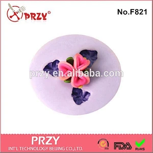 3 leaf shape silicone fondant cake mold