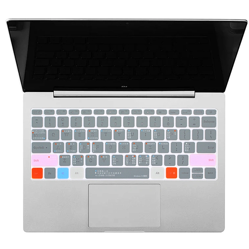 Waterproof Computer silicone keyboard skin Hollow Out Backlight Backlit Keyboard Cover for Xiao mi Air 13.3