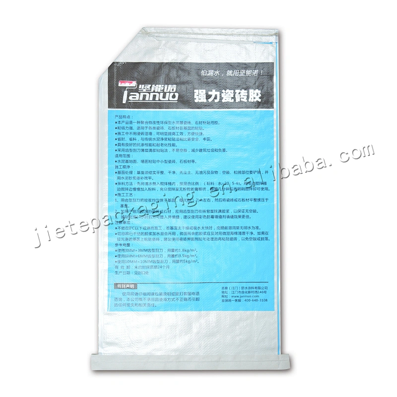 Customized 20kg bopp laminated pp woven cement bag for dry mortar,wall putty,tile adhesive and gypsum