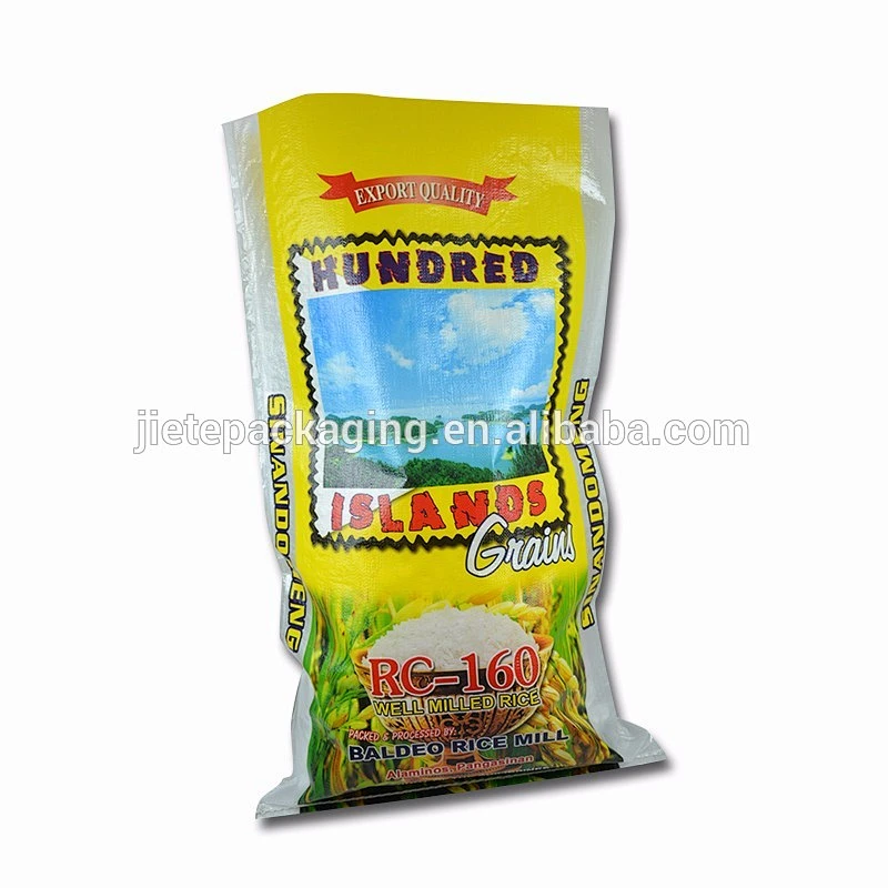 100% new material transparent large pp woven grain sacks, rice bags with plastic 50kg 25kg