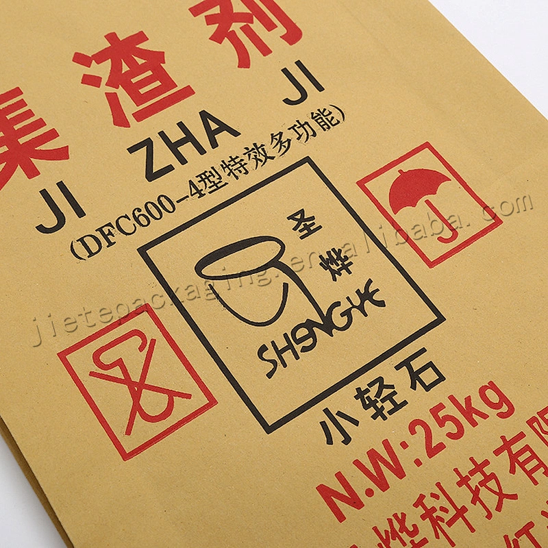 Customized 25kg bopp laminated pp woven chemical 25kg kraft paper cement bag size