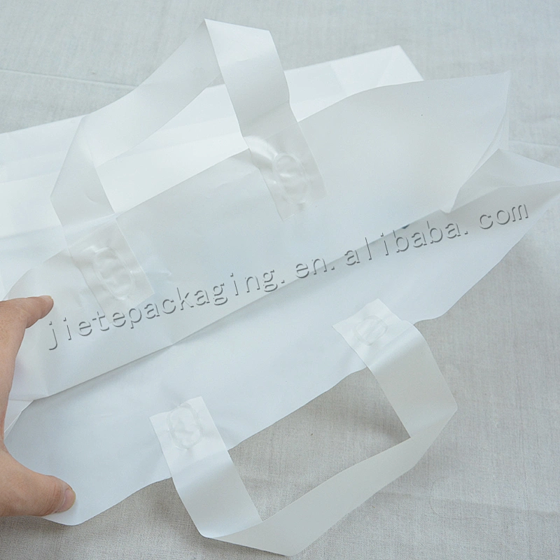 Customized size and design white pe shopping plastic bag