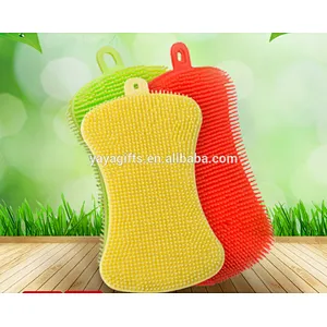 Multipurpose Antibacterial Silicone Scrubber for Kitchen Brush Pot Pan Dish Bowl