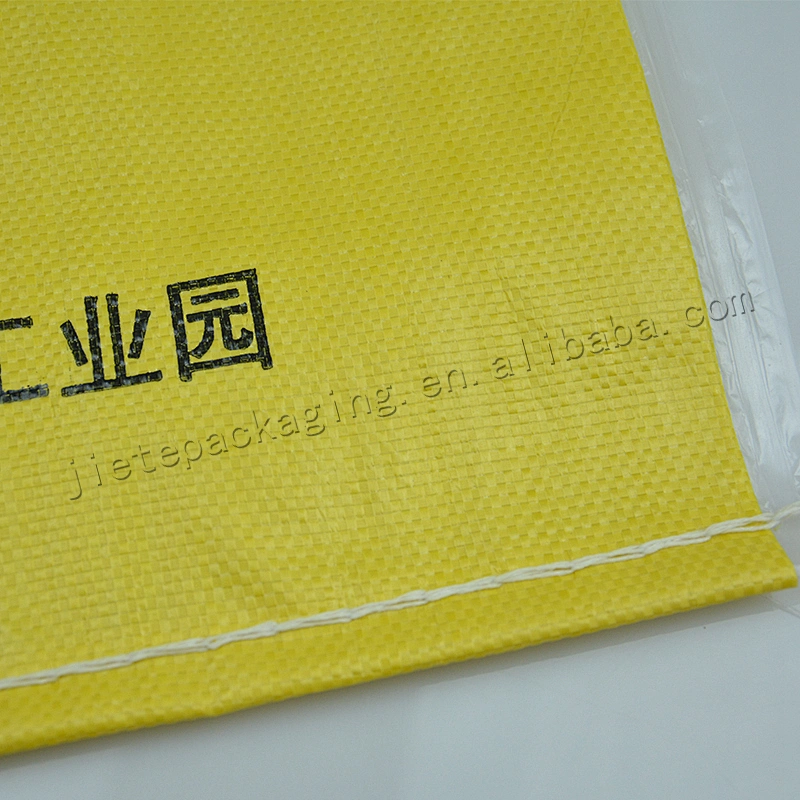 Yellow plastic pp woven iron nail packing bag for steel, iron pipe, hardware