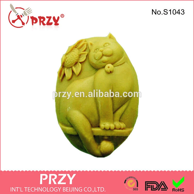 Cat shape silicone soap mold silicone cake mould