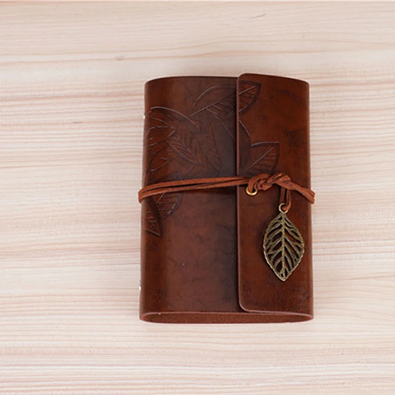 Fashion Vintage Decor Leather Six ring loose leaf clasp Notebook imitation leather Cover Travel Journal Book