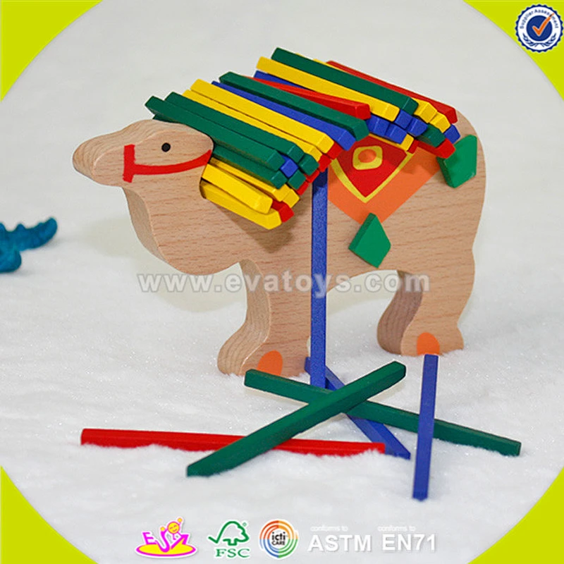 Venta al por mayor barato de madera pliegues alta alta juguetes top moda de madera plegable alta juguetes W13D085