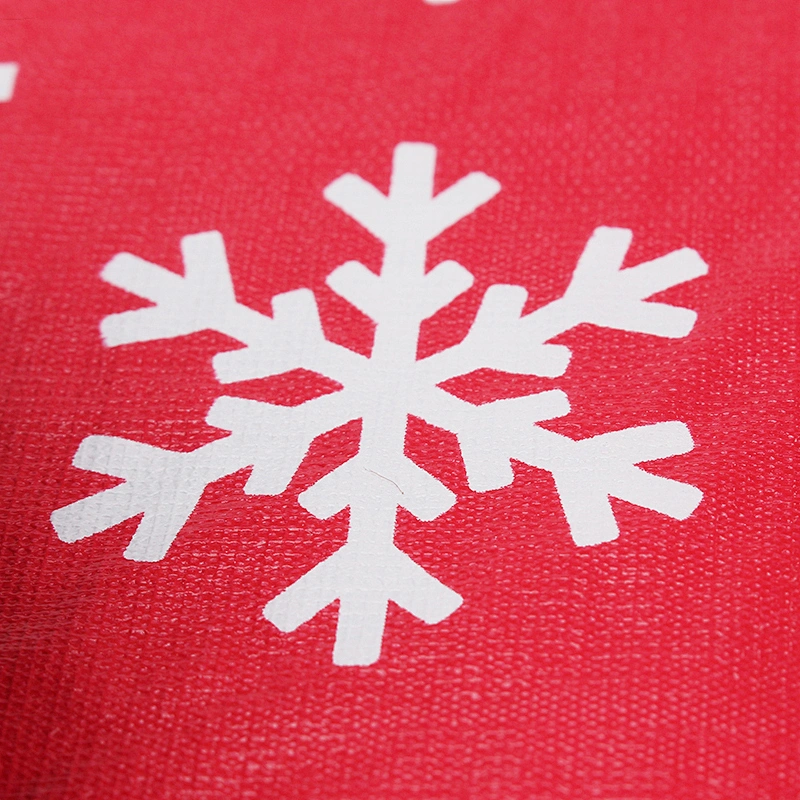 Custom environmentally friendly Material PE Printed Flannel Christmas ordinary Tablecloth