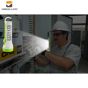 2018 HOT SELLING 2 IN 1 800MAH LEAD-ACID RECHARGEABLE PLASTIC FLASHLIGHT 110 LUMEN