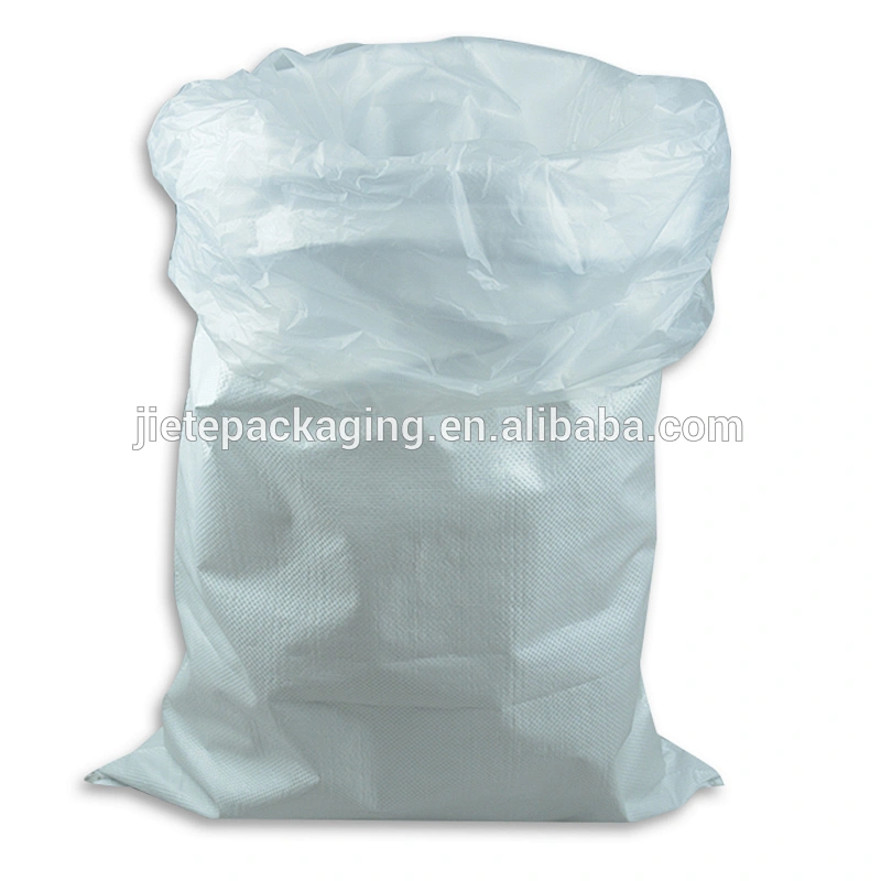 Moisture proof white pp woven sugar bag with liner for chemical,cement,mortar,tile adhesive, wall putty powder