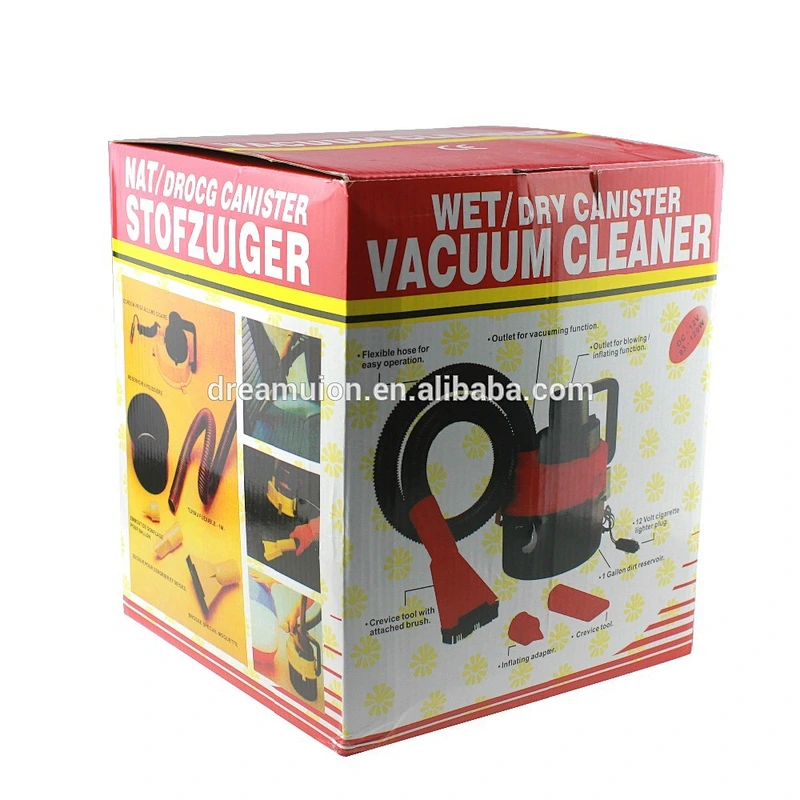 12V Wet & Dry Mini Car Vacuum Boat Canister Cleaner Inflation Pump Portable