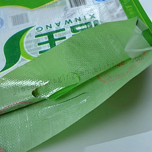 1kg,5kg,10kg bopp laminated customized printed pp woven rice bag with D handle,2.5kg rice bag