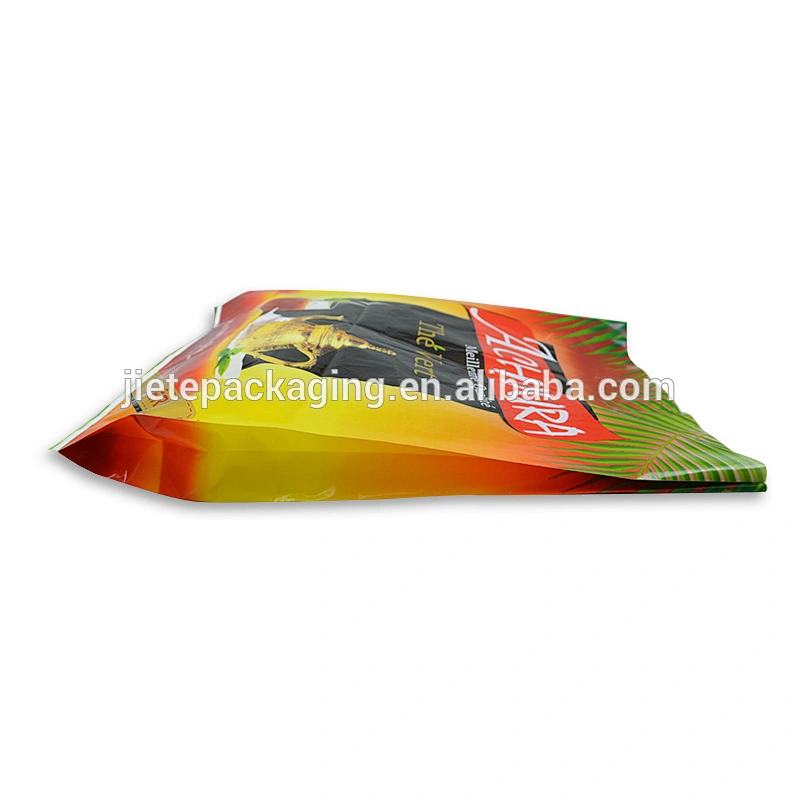 pe plastic tea packing bag with gusset side