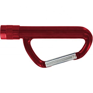 New design High Strength Alloy Metal Carabiner Flashlight with Split Ring