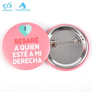 2018 Custom logo button badge,round gift metal name pin badges