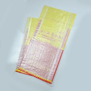 Red transparent woven polypropylene laminated empty 10kg rice bags