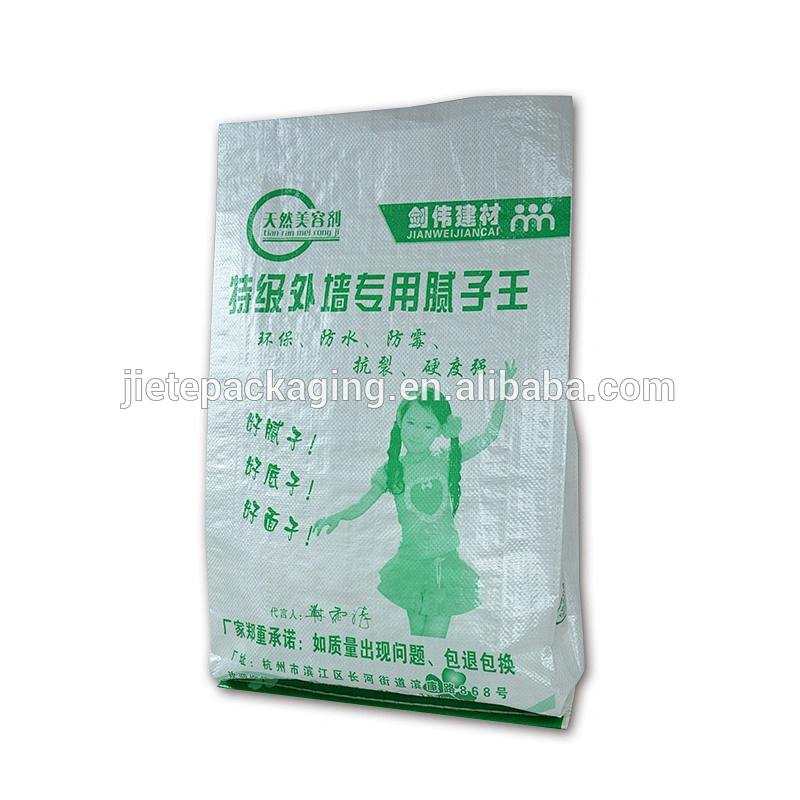 China 50kg pp woven putty powder bags for high quality build cement packaging