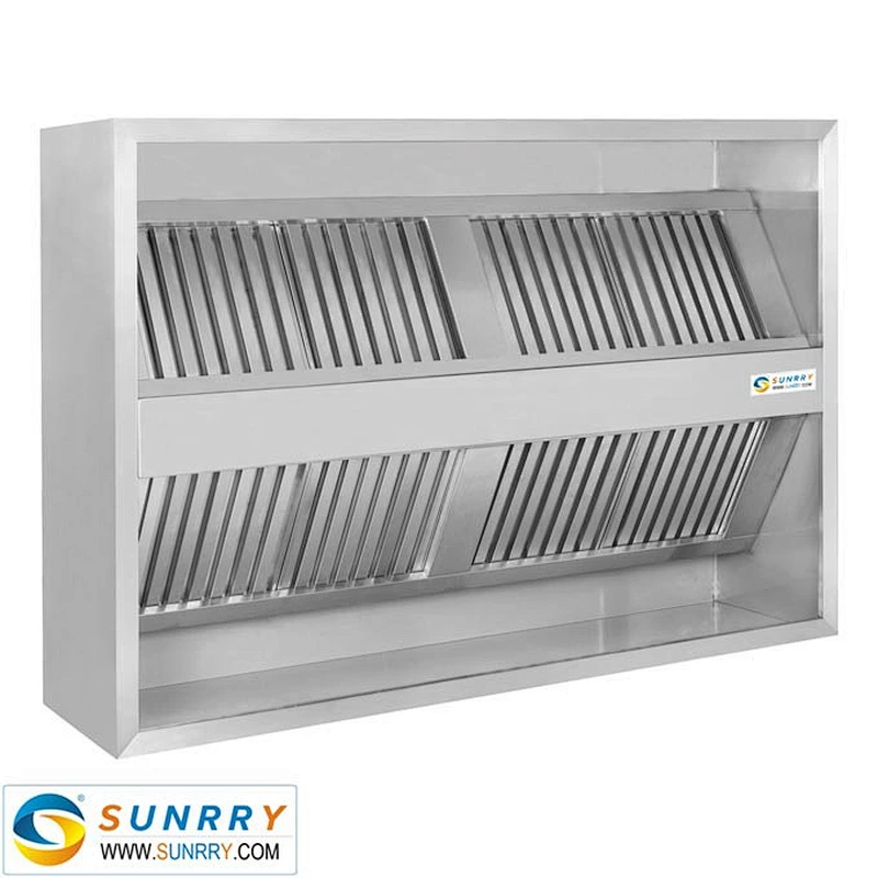 Commercial stainless steel low noise kitchen range cooker hood and kitchen chimney hood