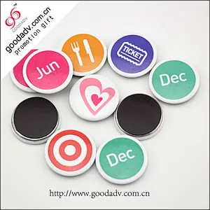 Made in China custom printing logo cheapest round tin magnet