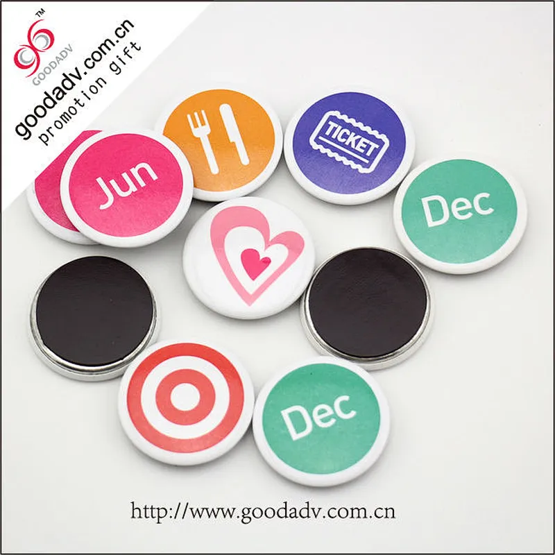 Made in China custom printing logo cheapest round tin magnet