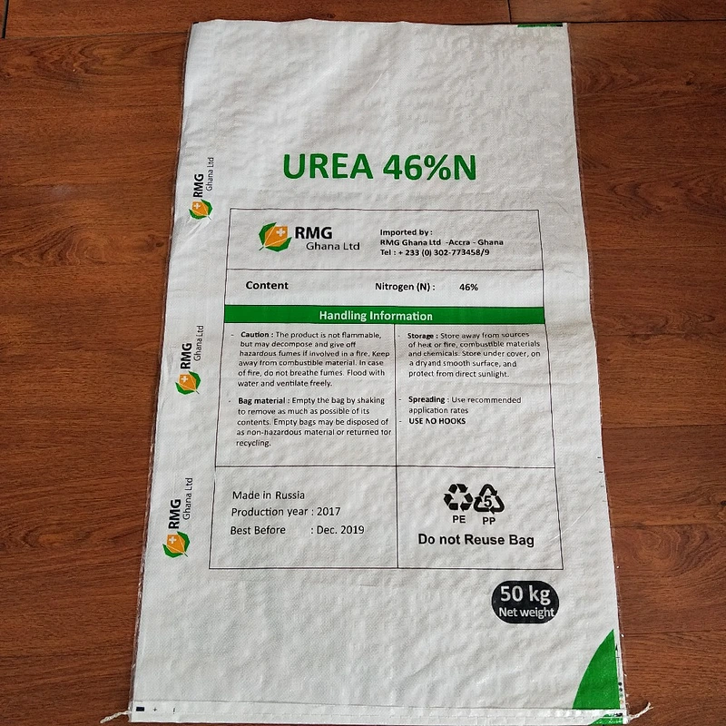 White polypropylene pp woven bag fertilizer bag 50kg