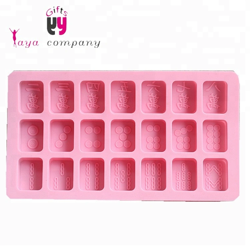 Custom Cavity 3D Mahjong Silicone Chocolate Cake Mold For Chocolate Ice Cube Soap Candy cake decorating