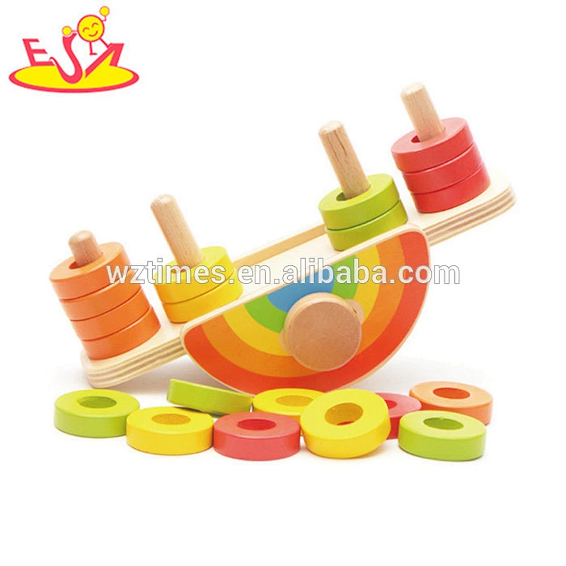 2018 Großhandel Holzwaage Spielzeug für Kinder beliebte Holzwaage Spielzeug für Kinder W11F057