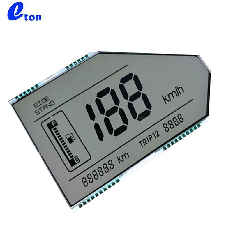 Transparent lcd display screen for motorbike