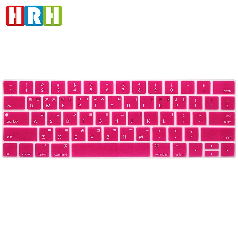 Custom Keyboard korean Skin Silicone Cover colored laptop keyboard skin cover keyboard  for macbook pro 13 touch bar