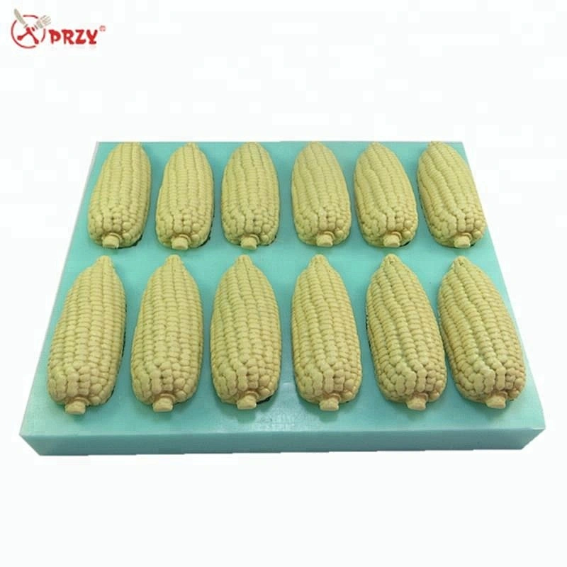 2018 Corn shape 12cavities Soap molds Cake Baking mold corn Ice Silicone mould