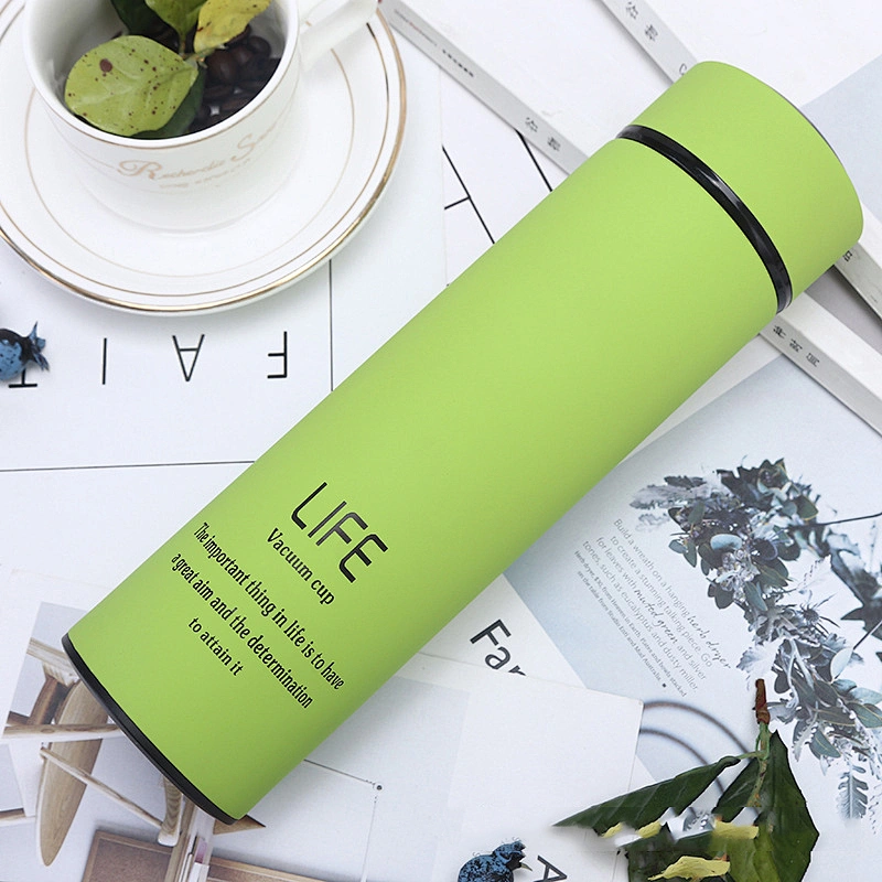 Promotional in-stock 304 SS Vacuum Cup Business Gift Cup for Office Use 500ml Customized Logo Vacuum Flask
