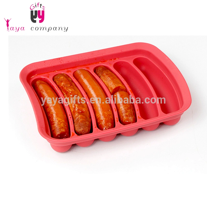 Promotional New Design Kitchen Tool DIY Silicone Hot Dog Sausage Maker Mold