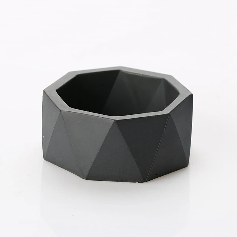 Geometry flower pot silica gel Cement decorations home concrete vase pots silicone molds